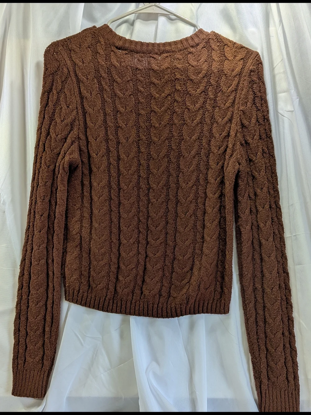 American Eagle Cozy Brown Cable-Knit Sweater & Cardigan Lot Size Small - Picture 7 of 9